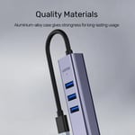 UNITEK Y-3088B USB-C to Ethernet 4-in-1 Adapter Gray thumbnail 10