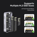 هارد خارجي Unitek SolidForce Reefer TurboCool 8TB USB4 40Gbps SSD رمادي thumbnail 10
