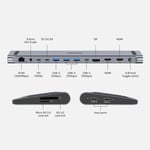 محول UNITEK UHB15 USB-C تريبل 4K KVM دوكينج ستيشن 100W PD thumbnail 13