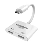 محول USB Promate 2-in-1 للصوت والشحن thumbnail 1