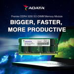 ADATA Premier DDR4 8GB (1x8GB) 3200MHz SO-DIMM Laptop Memory thumbnail 3