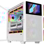 SAMA V Play 4367 Mid-Tower ATX Case White with 7-inch LCD Monitor thumbnail 3