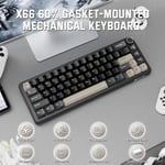 كيبورد Attack Shark X66 65% Hot-Swappable Dual-Mode RGB أسود thumbnail 3