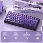 كيبورد Attack Shark X85 75% ميكانيكي لاسلكي RGB بنفسجي thumbnail 3