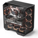 DarkFlash DY470 Mid-Tower ATX Case Black Tempered Glass thumbnail 7