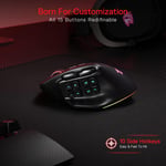 Redragon M811 RGB Gaming Mouse 12400 DPI Wired Black thumbnail 4