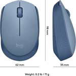ماوس Logitech M171 1000 DPI لاسلكي أسود thumbnail 10