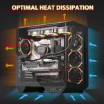 DarkFlash DY470 Mid-Tower ATX Case Black Tempered Glass thumbnail 6