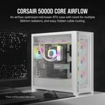 كيس Corsair 5000D Airflow Core Mid-Tower أبيض زجاج مقسى thumbnail 3