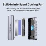 هارد خارجي Unitek SolidForce Reefer TurboCool 8TB USB4 40Gbps SSD رمادي thumbnail 4