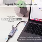 UNITEK Y-3088B USB-C to Ethernet 4-in-1 Adapter Gray thumbnail 7