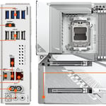 لوحة أم جيجابايت أوروس GIGABYTE B850 AORUS Stealth ICE البيضاء بمقبس AMD AM5 ودعم ذاكرة DDR5 بحجم ATX thumbnail 8