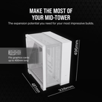 كيس Corsair 6500D Airflow Mid-Tower أبيض زجاج مقسى thumbnail 9