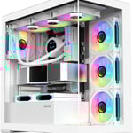 SAMA SV01 Mid-Tower ATX Case White Tempered Glass thumbnail 11