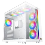 XIGMATEK Aqua Ultra Air Mid-Tower ATX Case White Tempered Glass thumbnail 6