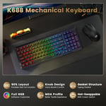 Redragon K688GB-RGB-PRO 96% Mechanical Keyboard Dual-Mode thumbnail 3