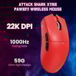 Attack Shark X11SE Wireless Gaming Mouse 22000 DPI Red thumbnail 2