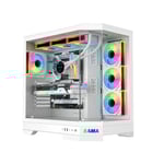 SAMA Neview 3021 Full-Tower ATX Case White Tempered Glass thumbnail 2