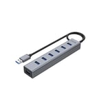 UNITEK Y-3090 7-Port USB 3.0 USB Hub Silver thumbnail 5