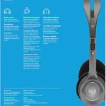 سماعات Logitech H110 سلكي 3.5mm مع مايك رمادي thumbnail 9