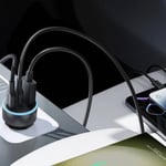 شاحن Anker 335 67W للسيارة 2× USB-C + 1× USB-A أسود thumbnail 3