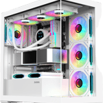 SAMA SV01 Mid-Tower ATX Case White Tempered Glass thumbnail 10
