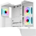 SAMA SV02 Mid-Tower ATX Case White Tempered Glass thumbnail 9