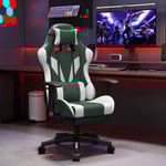 Raptor RGC-100 Gaming Chair Green & White thumbnail 2