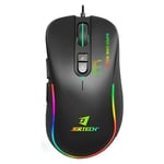 ماوس Jertech XP13 3600 DPI سلكي RGB أسود thumbnail 1