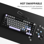 Magegee Captain75 75% Mechanical Keyboard, Purple, Aluminum Case, Blueberry Switch, RGB thumbnail 4