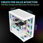 SAMA SV01 Mid-Tower ATX Case White Tempered Glass thumbnail 8