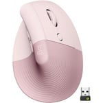 ماوس Logitech Lift Vertical Ergonomic 4000 DPI لاسلكي وردي thumbnail 11