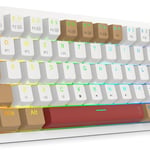 Redragon K677 WLR-RGB-PRO 60% Mechanical Brown Keyboard Dual-Mode thumbnail 1