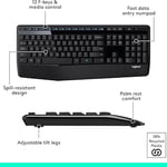 Logitech MK345 Wireless Combo Keyboard and Mouse Black thumbnail 3