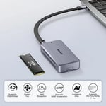 هارد خارجي Unitek SolidForce Reefer TurboCool 8TB USB4 40Gbps SSD رمادي thumbnail 12