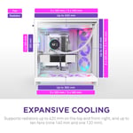 كيس NZXT H9 Flow Mid-Tower ATX أبيض RGB+ thumbnail 5