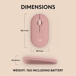 ماوس Logitech Pebble Mouse 2 M350s 4000 DPI لاسلكي رمادي thumbnail 30