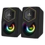 سبيكر Kisonli L-1020 2.0 قناة 6W USB أسود thumbnail 1