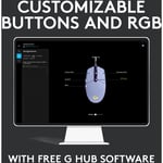 ماوس Logitech G203 LIGHTSYNC 8000 DPI RGB USB أبيض thumbnail 23