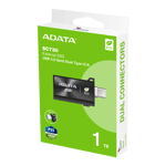 هارد خارجي ADATA SC730 1TB USB 3.2 Dual Connector 600MB/s أسود thumbnail 7