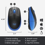 ماوس Logitech M190 1000 DPI لاسلكي رمادي thumbnail 23