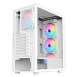 SAMA 205A Mid-Tower ATX Case White Tempered Glass thumbnail 3