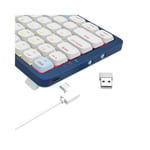 كيبورد Redragon K684WB Eva Pro ميكانيكي لاسلكي RGB أبيض/أزرق thumbnail 5