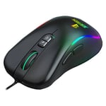 ماوس Jertech XP13 3600 DPI سلكي RGB أسود thumbnail 4