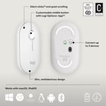 ماوس Logitech Pebble Mouse 2 M350s 4000 DPI بلوتوث أبيض thumbnail 4