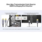 محول UNITEK HDMI إلى DisplayPort كيبل 1.8m أسود thumbnail 7