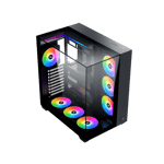 XIGMATEK Aqua V Arctic Mid-Tower ATX Case Black Tempered Glass thumbnail 6