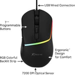 ماوس Xtrike Me GM-322 7200 DPI سلكي RGB أسود thumbnail 6