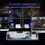 كيبورد Transformers Mirage Full-Size Mechanical Hot-Swappable Dual-Mode RGB White thumbnail 4