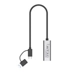 محول USB UNITEK U1313C USB-C/USB-A إلى RJ45 2.5G إيثرنت 2500Mbps thumbnail 1